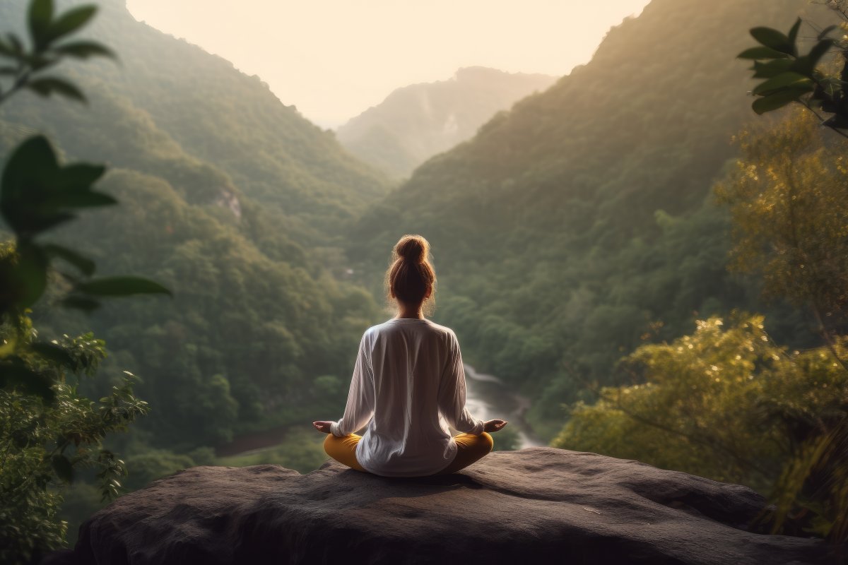 Peaceful forest meditation